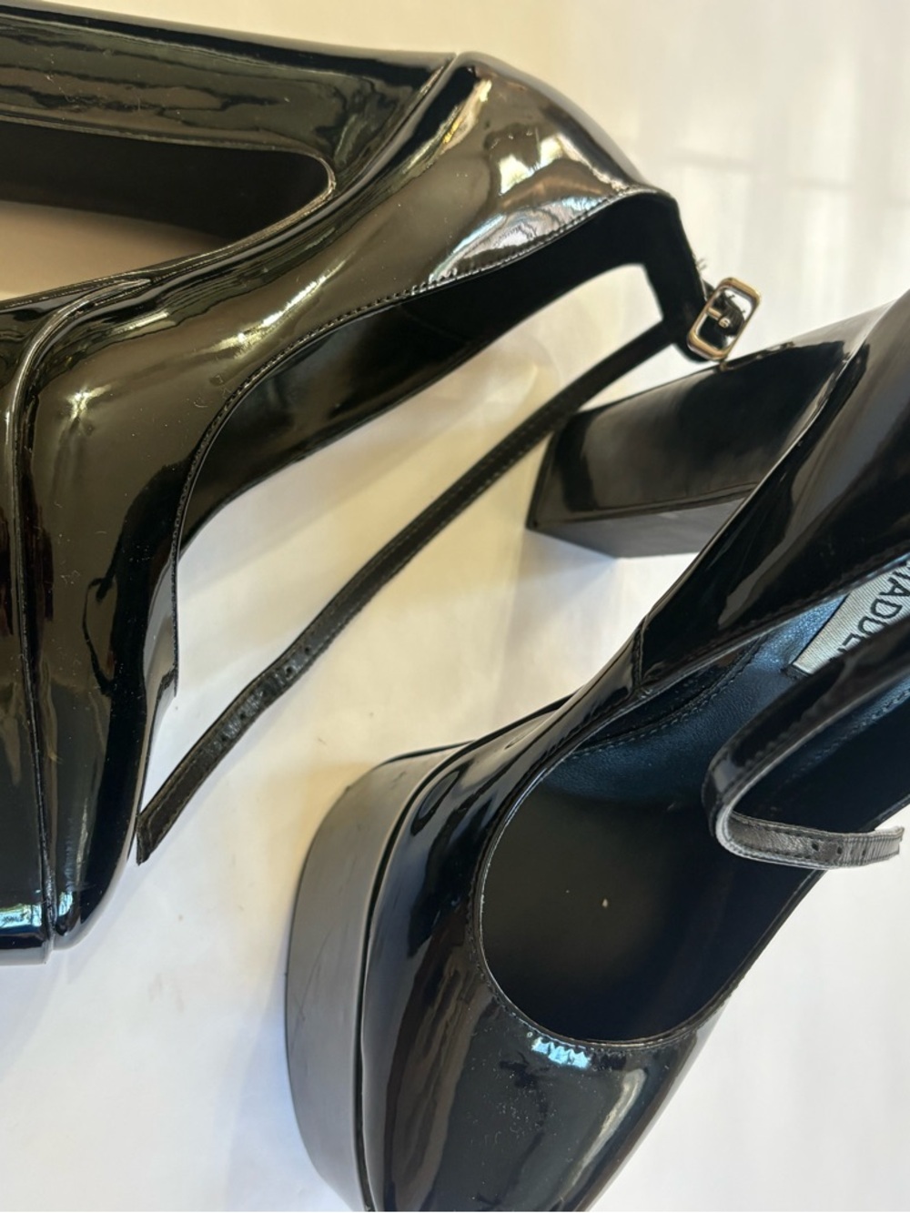 Steve Madden Black Patent Platform Mary Jane Heels